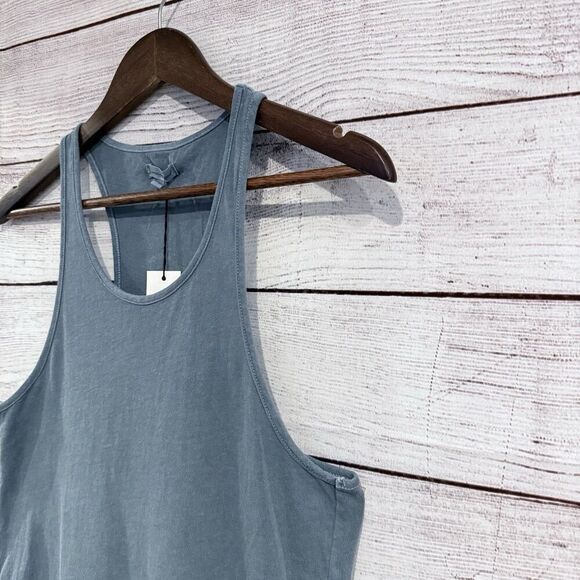 Unsubscribed Blue Raceback Tank Top Size Small Sleeveless Jersey Basic Casual - Picture 4 of 6